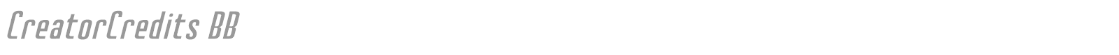 Creator Credits font preview