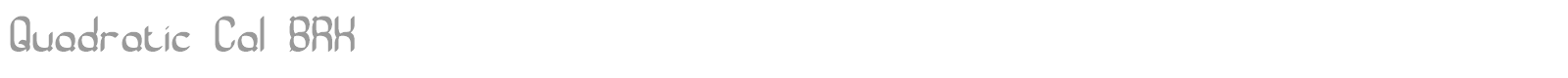 Quadratic font preview