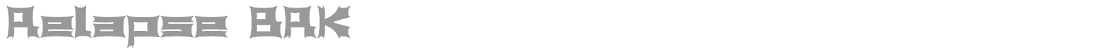 Relapse font preview