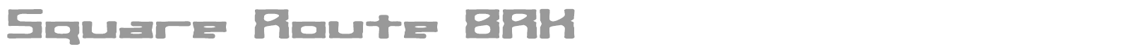 Square Route font preview