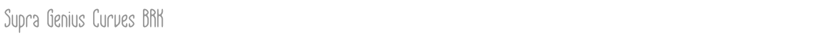 Supra Genius Curves font preview