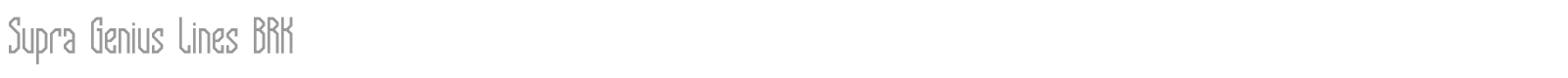 Supra Genius Curves font preview