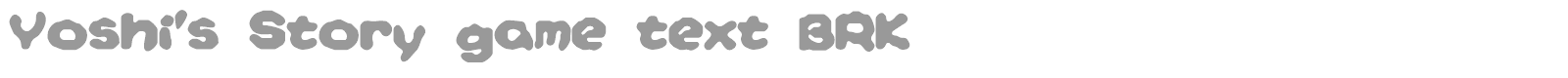 Yoshis Story font preview