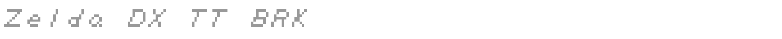 Zelda DX font preview
