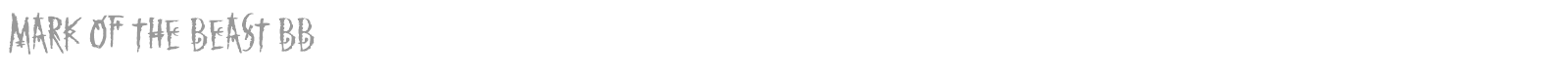 Mark Of The Beast font preview