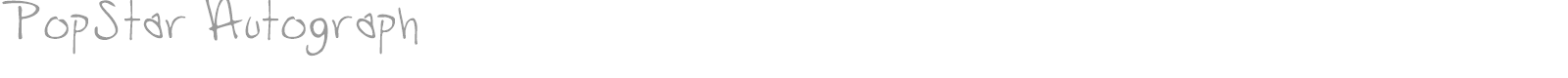 Popstar Autograph font preview