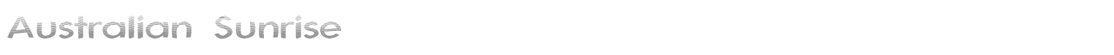 Australian Sunrise font preview