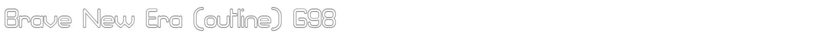 Brave New Era G98 font preview