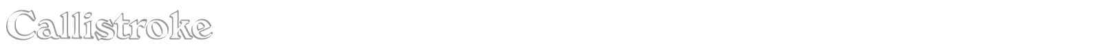 Callistroke font preview