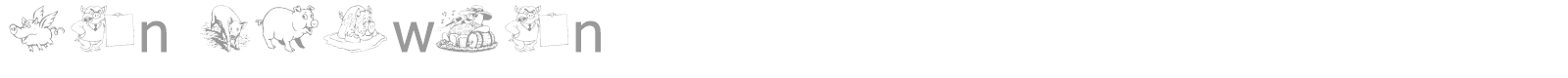 Ein Schwein font preview