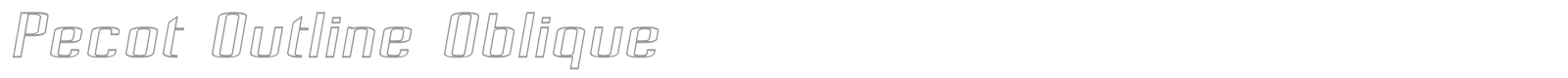 Pecot Outline font preview