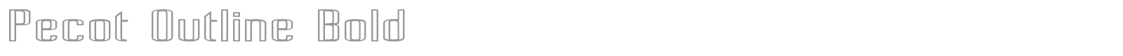 Pecot Outline font preview