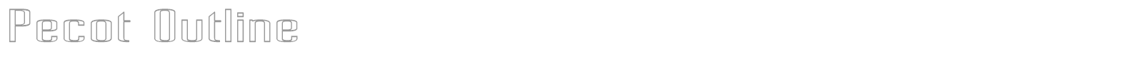 Pecot Outline font preview