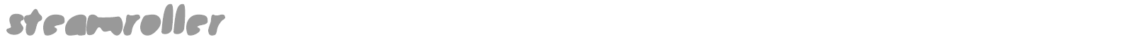 Steamroller font preview