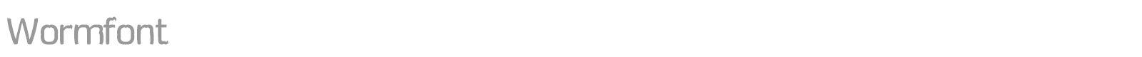 Worm font preview