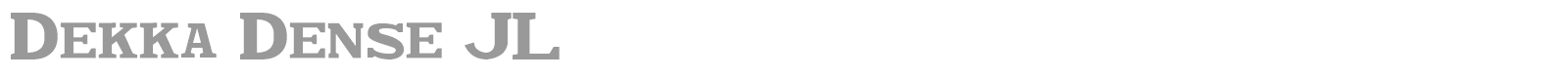 Dekka Dense font preview