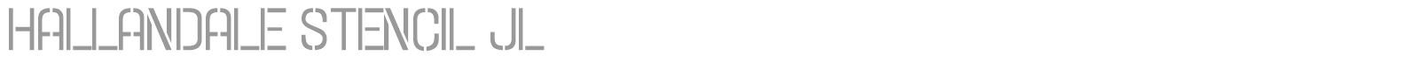 Hallandale Stencil font preview