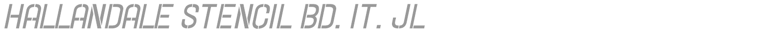 Hallandale Stencil font preview