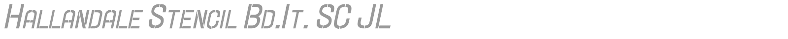 Hallandale Stencil font preview