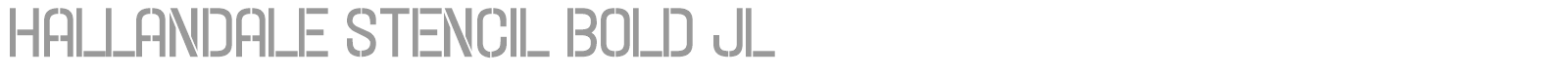 Hallandale Stencil font preview