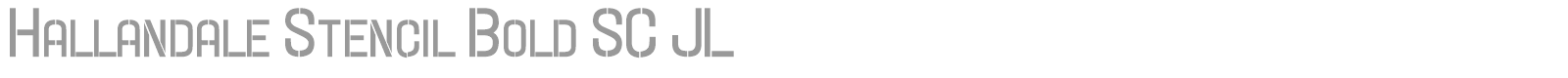 Hallandale Stencil font preview