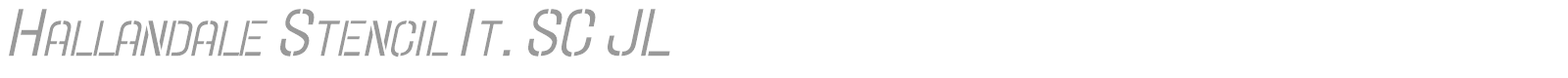 Hallandale Stencil font preview