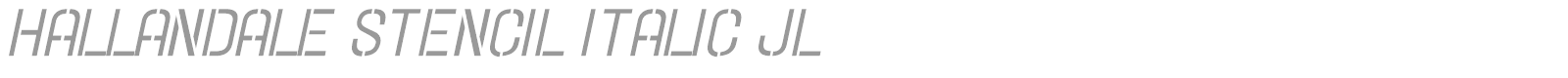 Hallandale Stencil font preview