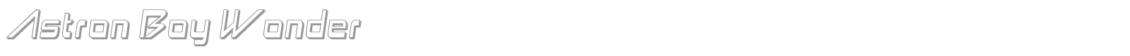 Astron Boy Wonder font preview