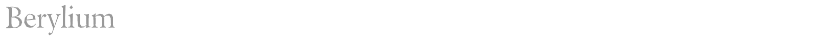 Berylium font preview