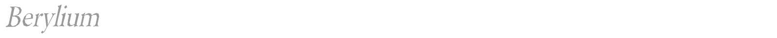 Berylium font preview