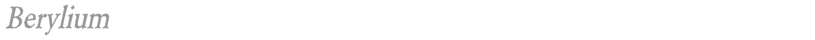 Berylium font preview