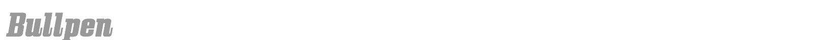 Bullpen Italic font preview