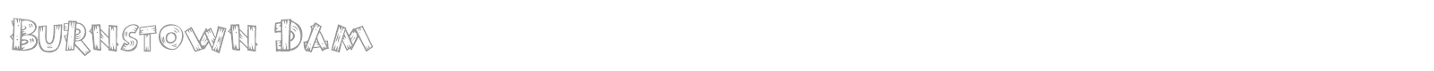 Burnstown Dam font preview