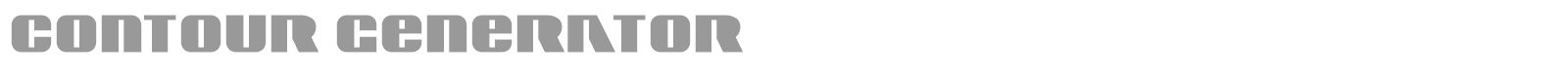 Contour Generator font preview