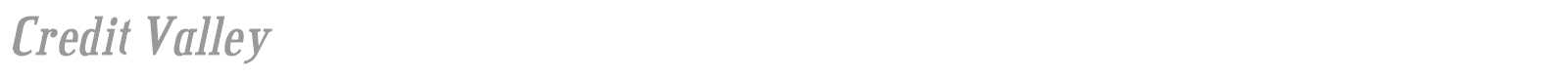 Credit Valley font preview