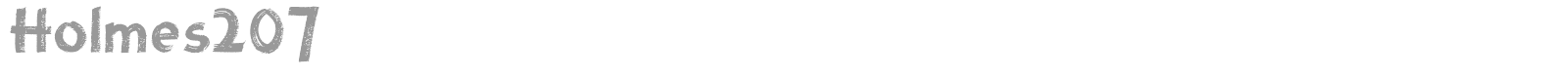 Holmes 207 font preview