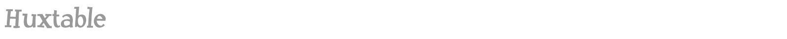 Huxtable font preview