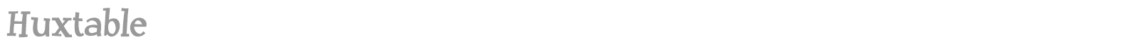 Huxtable font preview
