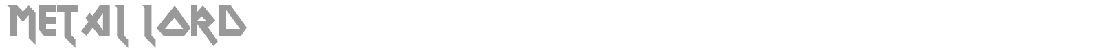 Metal Lord font preview