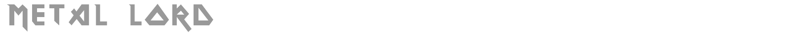 Metal Lord font preview