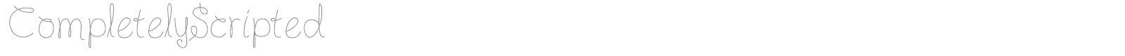 Completely Scripted font preview