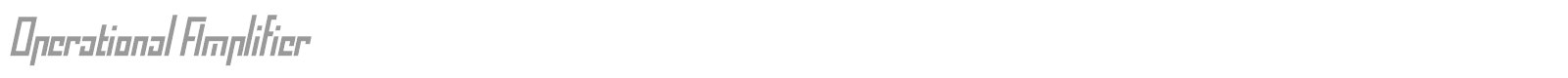 Operational Amplifier font preview