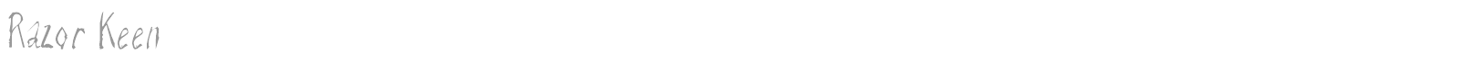 Razor Keen font preview