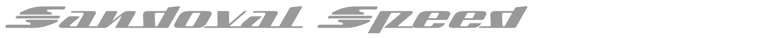 Sandoval Speed font preview