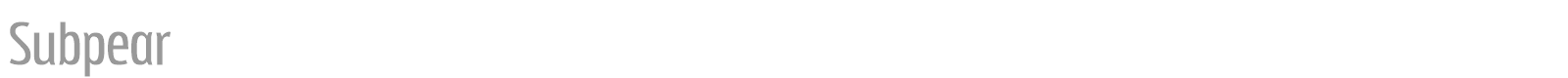 Subpear font preview