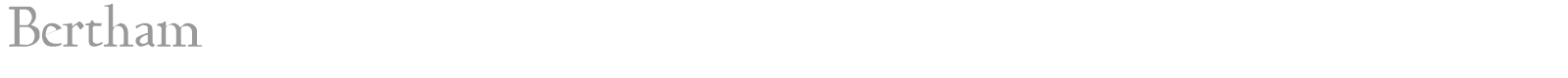 Bertham font preview