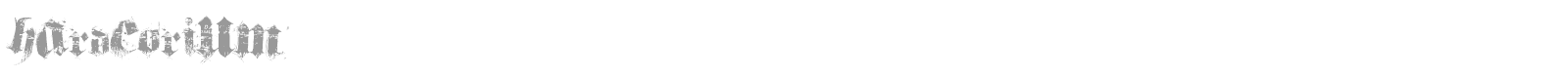Hardcorium font preview