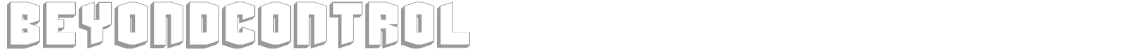 Beyond Control font preview