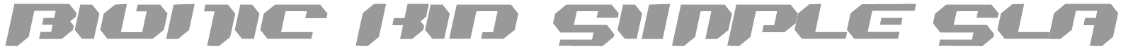 Bionic Kid Simple Slanted font preview