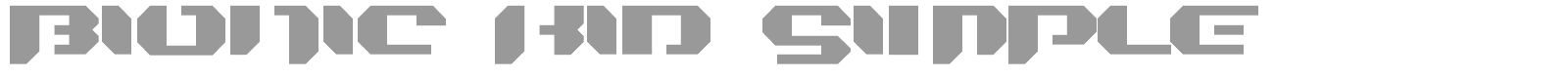Bionic Kid Simple font preview